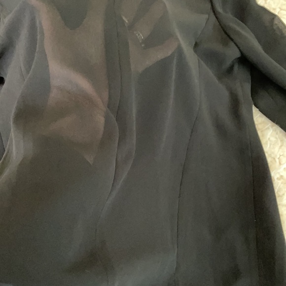 Women’s Black Mixed Material Blazer - Picture 5 of 9